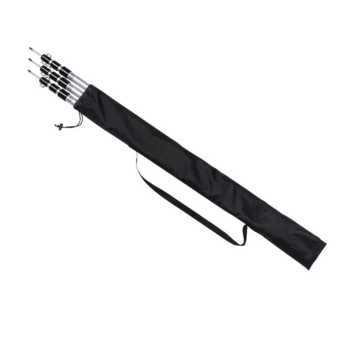 3er Set Aluminium-Teleskopstangen von Tambu Outdoor in schwarzer Tragetasche mit Schultergurt
