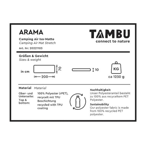 ARAMA | Camping AIR ISO-Matte Stretch