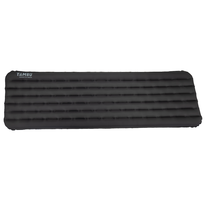 Schwarze LANO LIGHT Leichtgewichts Iso-Matte von Tambu mit horizontalen Luftkammern für Camping und Outdoor