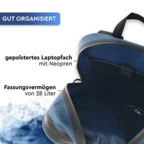 ANIK 28 | Geräumiger, wasserabweisender Rucksack mit Laptopfach