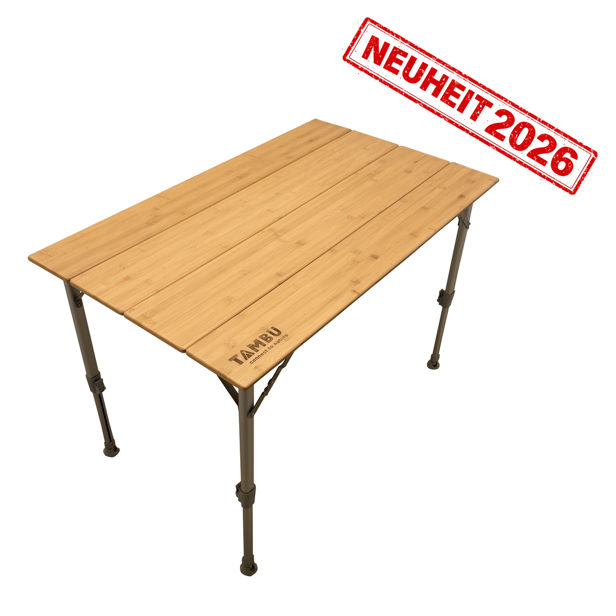BISTA | Großer Bambus-Campingtisch mit höhenverstellbaren Beinen-Campingtisch-tambu-outdoor