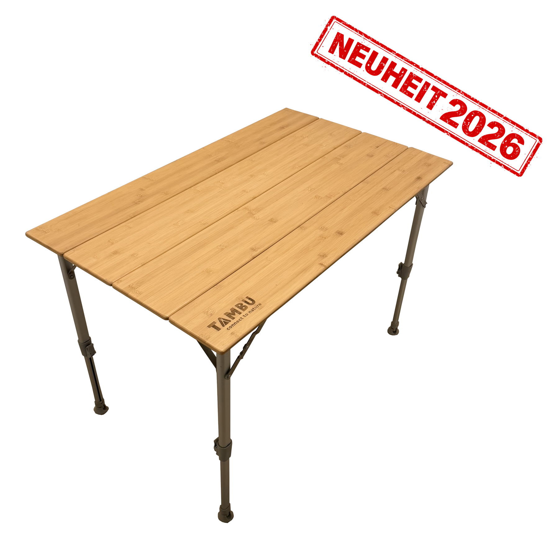 BISTA | Großer Bambus-Campingtisch mit höhenverstellbaren Beinen-Campingtisch-tambu-outdoor