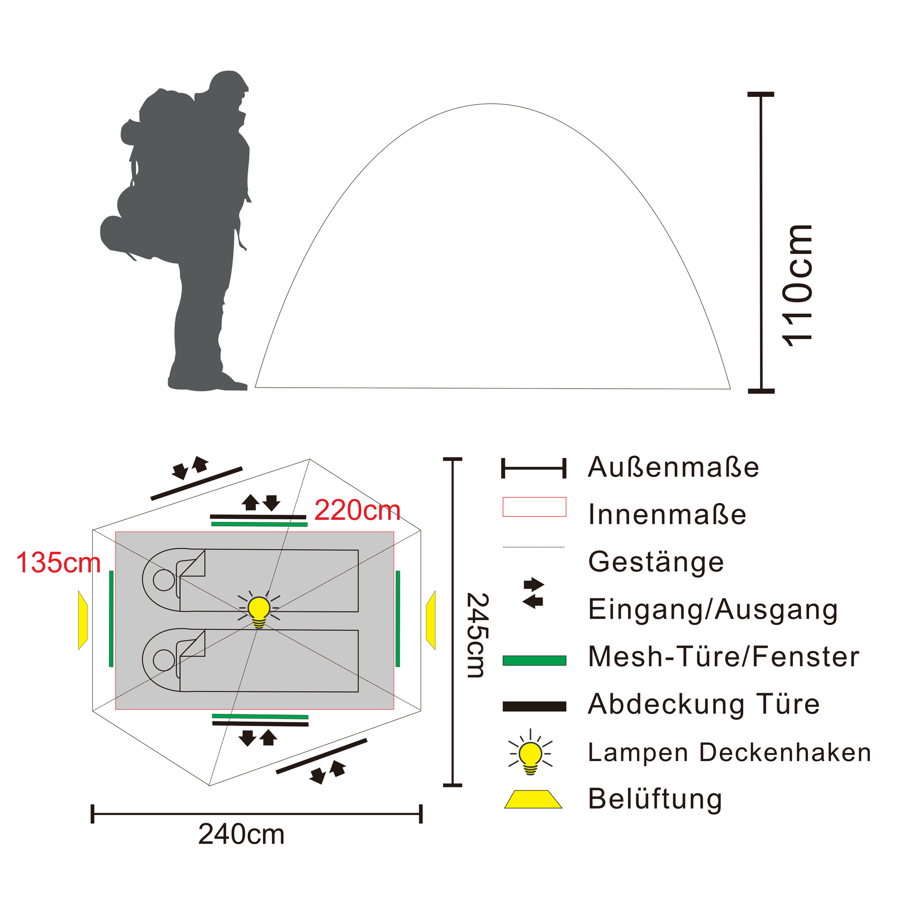 KAMALO 2 | 2-Personen Leichtgewicht-Trekkingzelt-Zelt-tambu-outdoor-tambu-outdoor