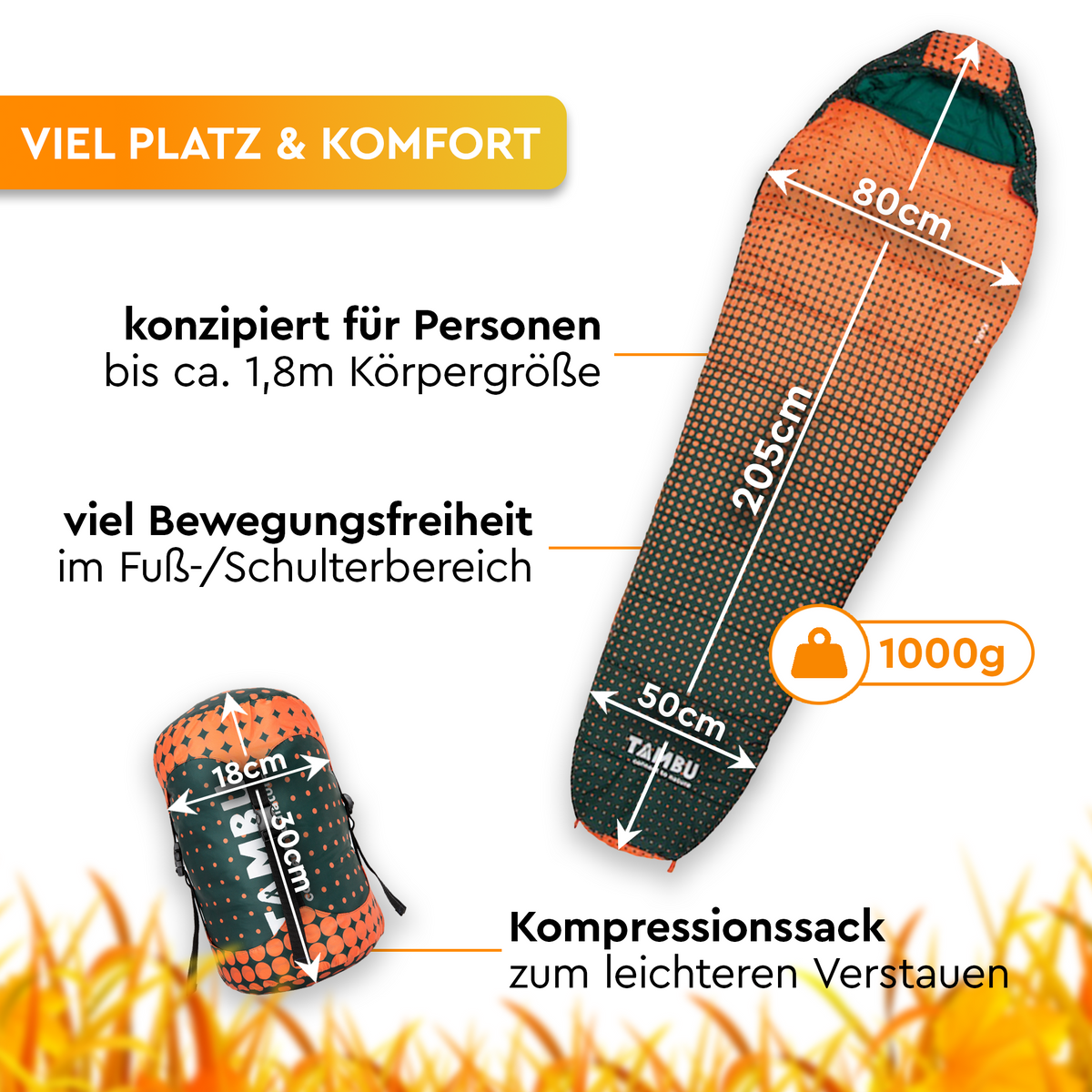 KARA 1600 | Mumienschlafsack