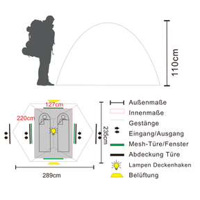 PUSPA 2 | 2-Personen Trekking-Kuppelzelt-Zelt-tambu-outdoor-tambu-outdoor