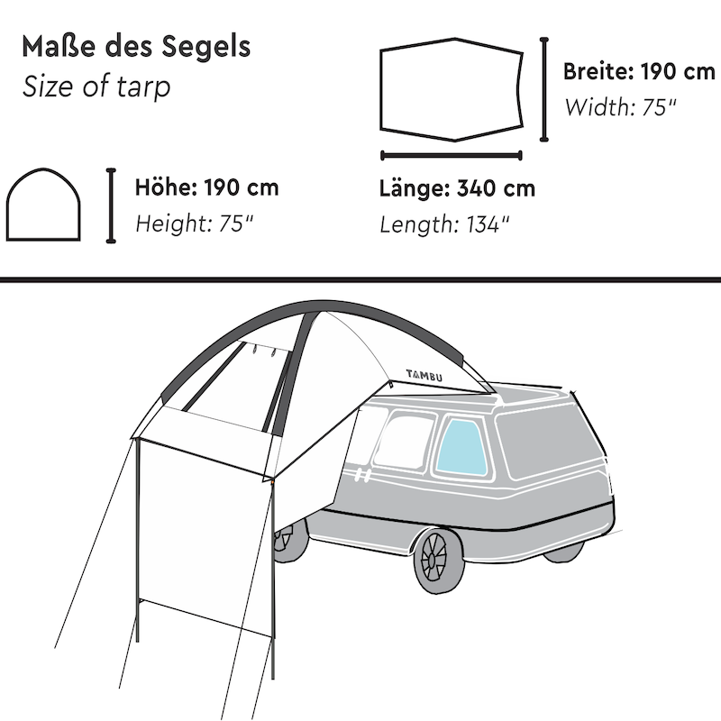 BASANT | Multifunktionales Auto-Vorzelt