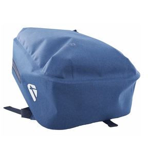 Wasserabweisender blauer ANIK 22 Rucksack von Tambu Outdoor mit schlichtem Design und Logo an der Seite
