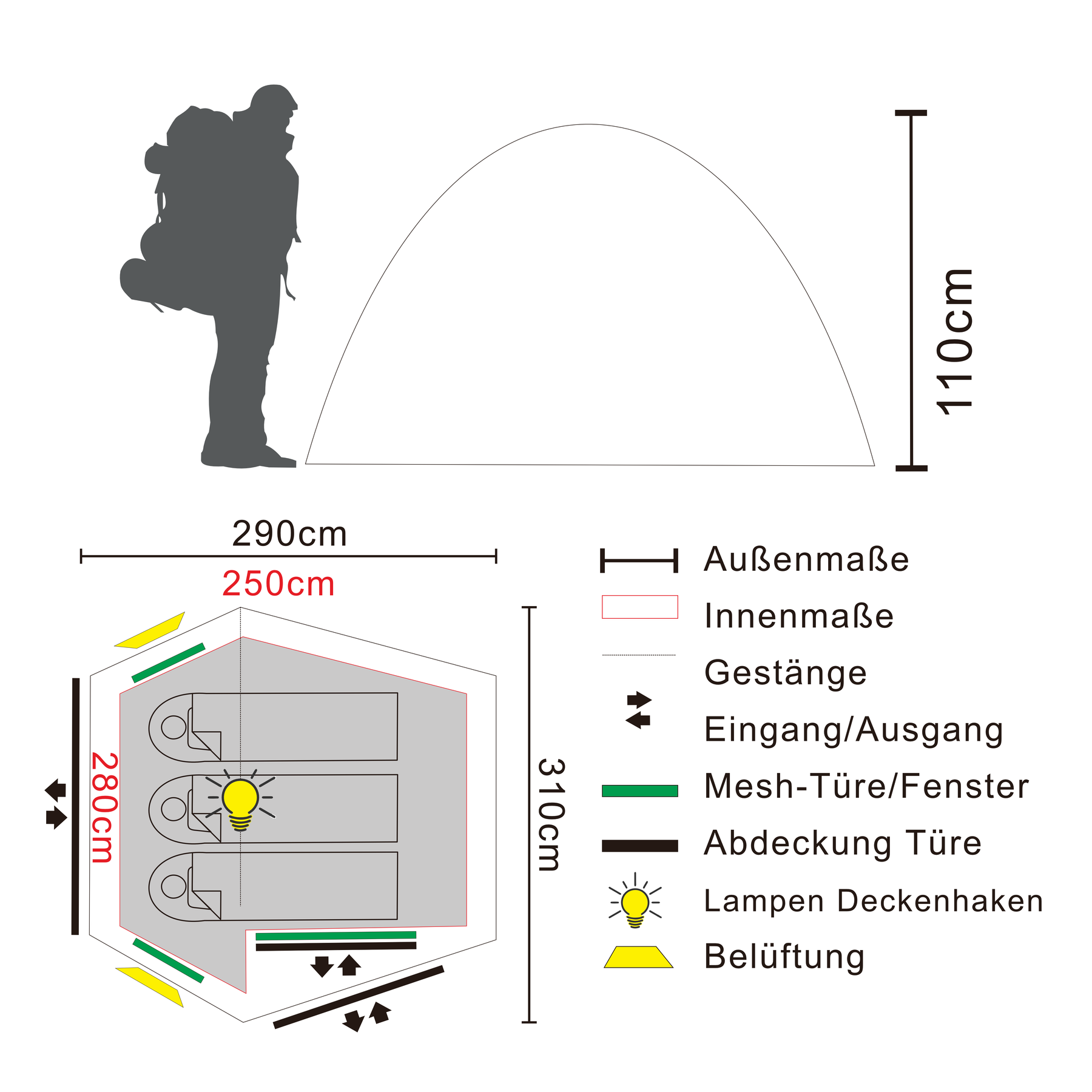 TARA 3 | Leichtes 3-Personen-Tunnelzelt-Zelt-tambu-outdoor-tambu-outdoor